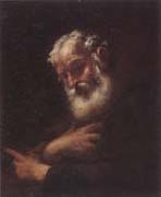 unknow artist Study of a bearded old man,possibly a hermit,half-length painting